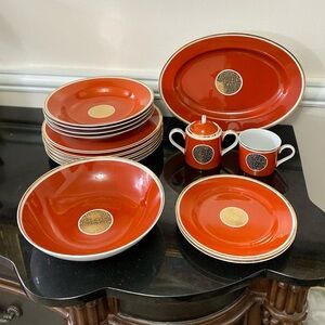 Toscany MACAU Fine China Cinnabar Colored Dinnerware